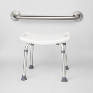 Bath Safety Set, Grab Bar and Shower Stool