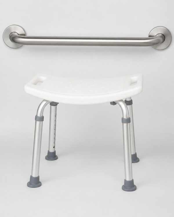 Bath Safety Set, Grab Bar and Shower Stool